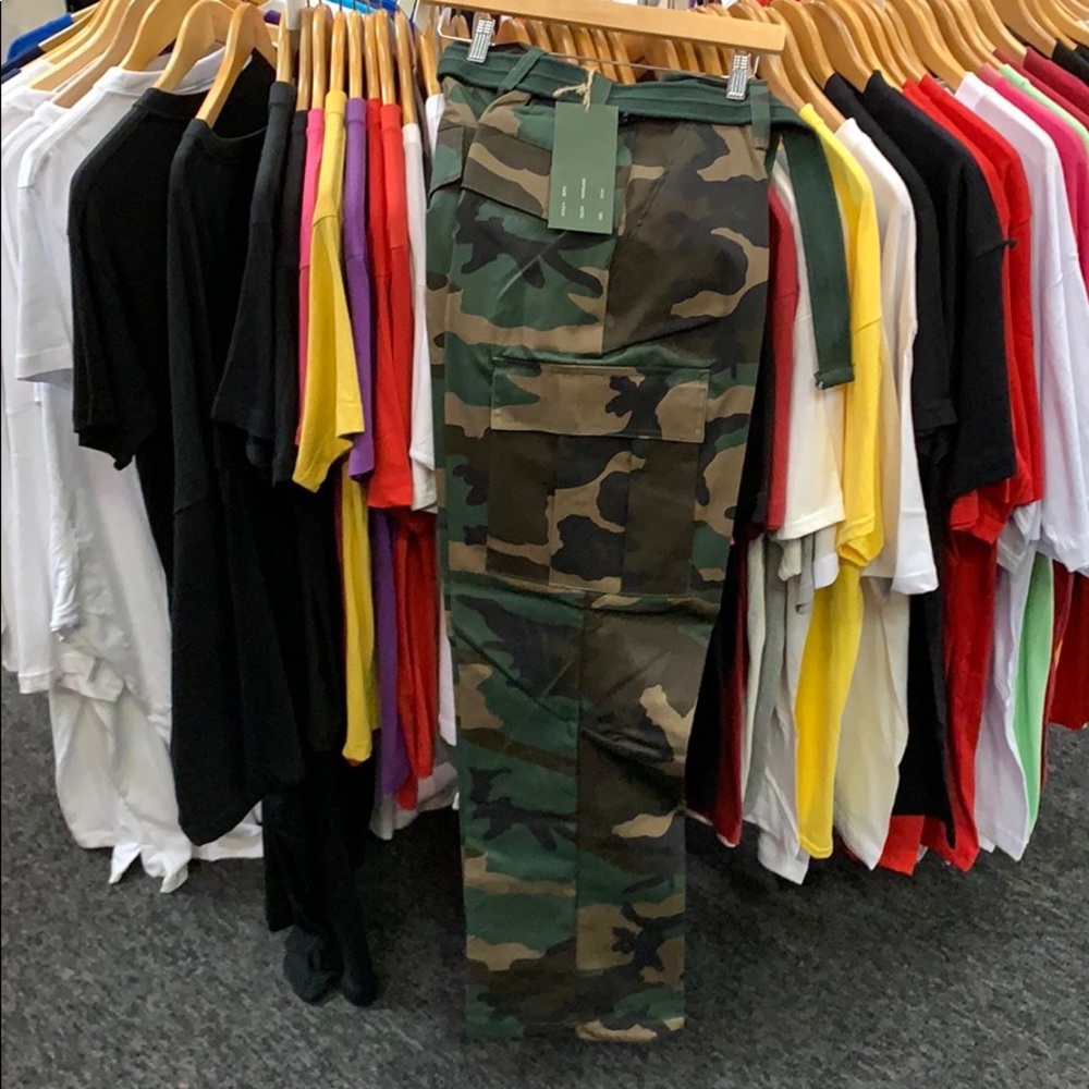 Camouflage Cargo Pants with belt